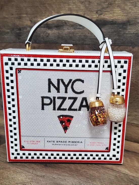 kate spade Handbags - kate spade White, Red, Black NYC Pizza Box Top-Handle Bag